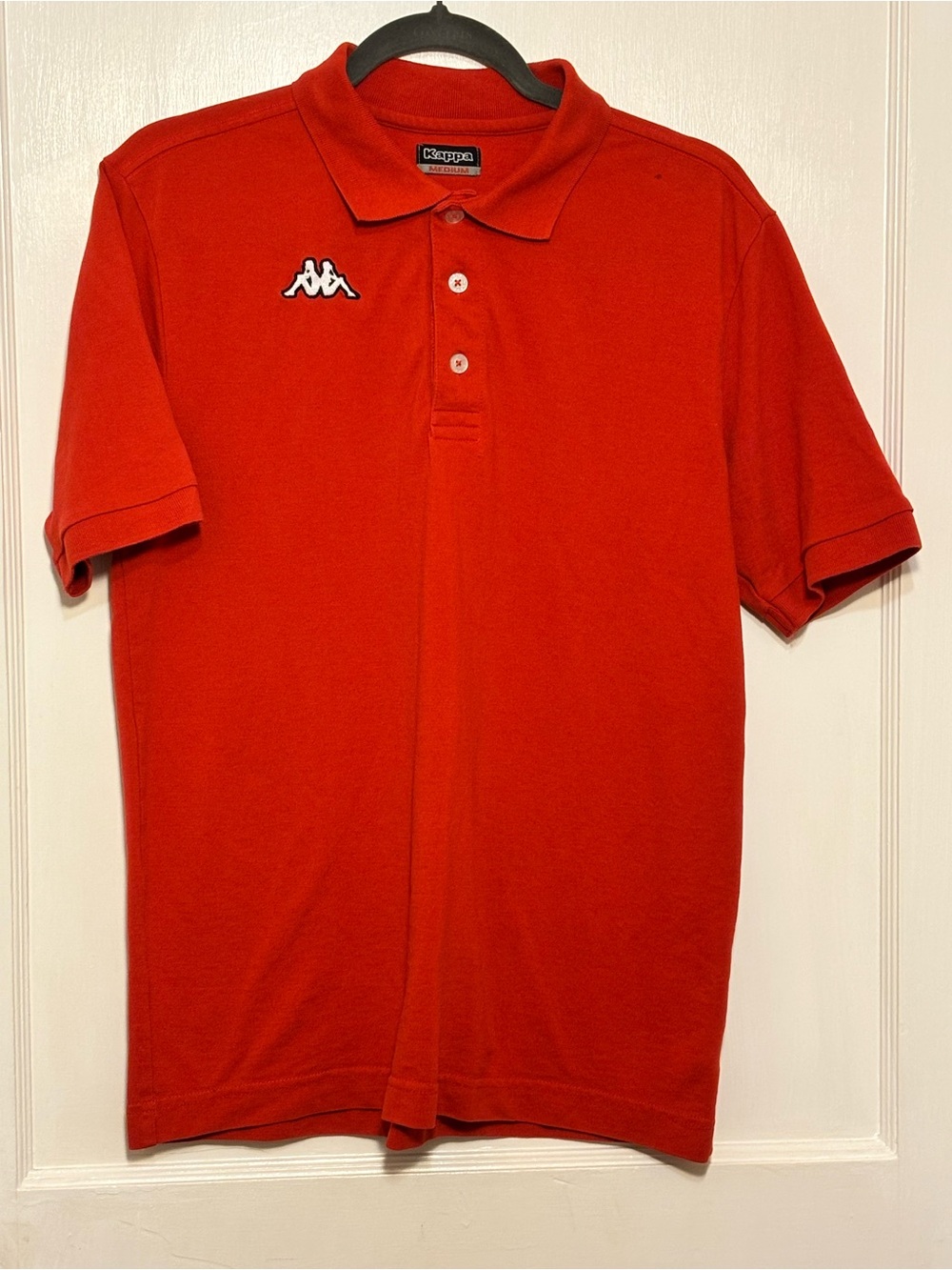 Kappa Men's Red Polo with White Logo